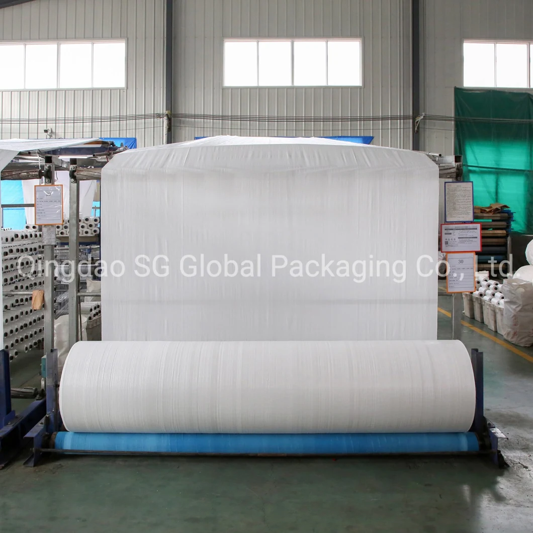 GRS Certified Manufacturer Custom Printed White Laminated Waterproof Moisture Proof Plastic Raffia Cloth Sack PP Woven Polypropylene Fabric in Roll for Bags